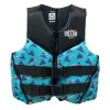 Follow Grommy Youth CGA Jacket - Black/Teal (50-90 LBS)<Follow Wake Clearance