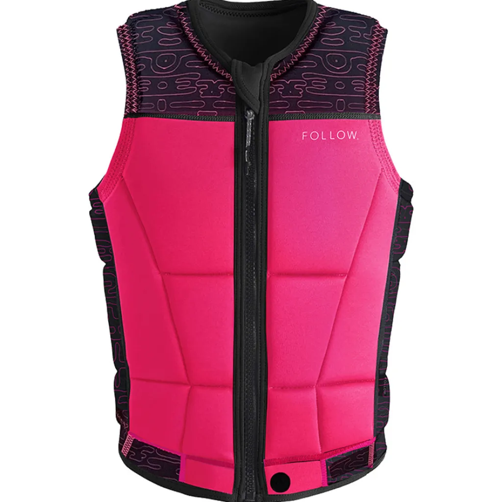 Foow Harony adie Jacket - Back/Pink<Follow Wake Clearance