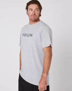 Foow ogo Tee - Heather Grey<Follow Wake Best