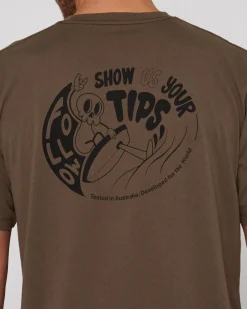 Foow how U Tee - Taupe<Follow Wake