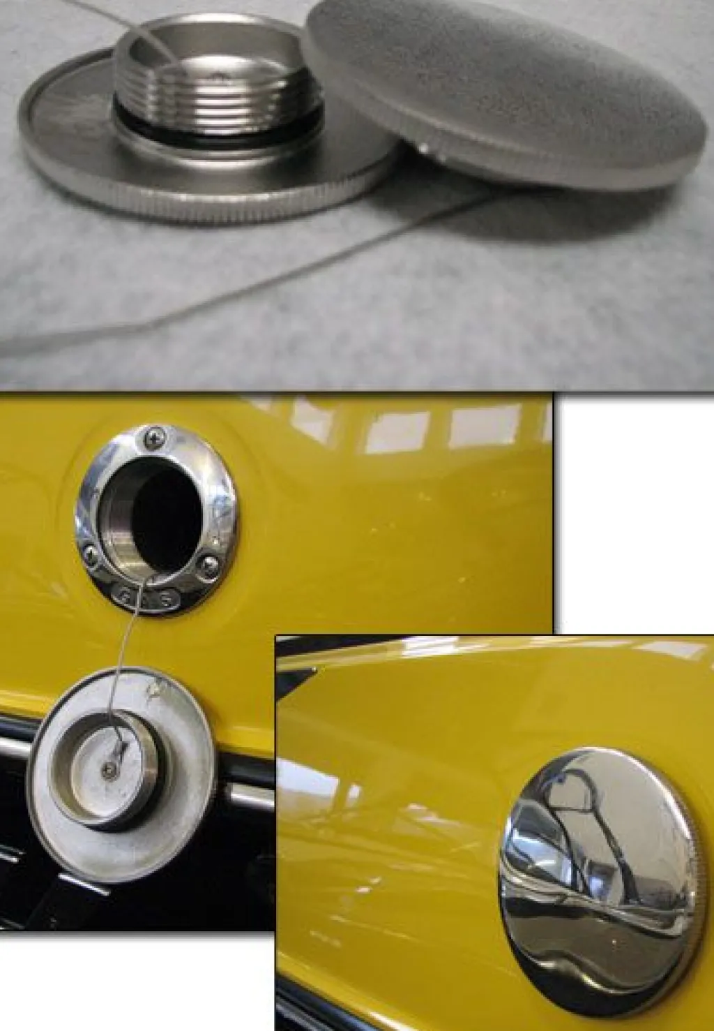 Gas Cap 9-11, Replacement, Large Cap and Cable<Malibu Hot
