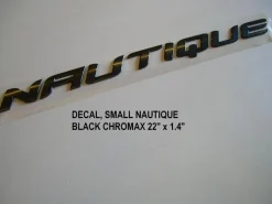 DECAL SMALL BLACK CHROMAX 22" x 1.4" - 140058<Nautique Online