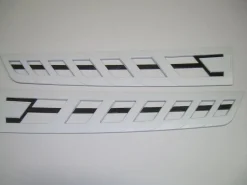 DECAL TRANSOM VENT CHROMAX WHITE CHROME 4.3 X 23.32 - 170288<Nautique New