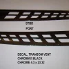 DECAL TRANSOM VENT CHROMAX BLACK CHROME 4.3 x 23.32 - 140013<Nautique Clearance