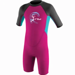 Toddler Reactor II MM Back Zip S/S Spring Wetsuit - Berry/LtAqua/Graph<O'Neill Sale