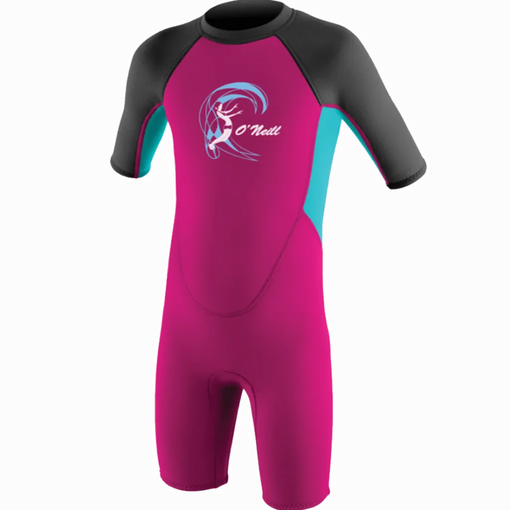 Toddler Reactor II MM Back Zip S/S Spring Wetsuit - Berry/LtAqua/Graph<O'Neill Sale