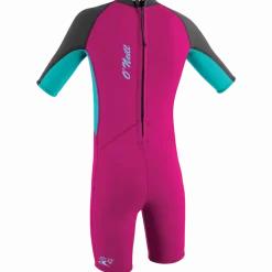 Toddler Reactor II MM Back Zip S/S Spring Wetsuit - Berry/LtAqua/Graph<O'Neill Sale