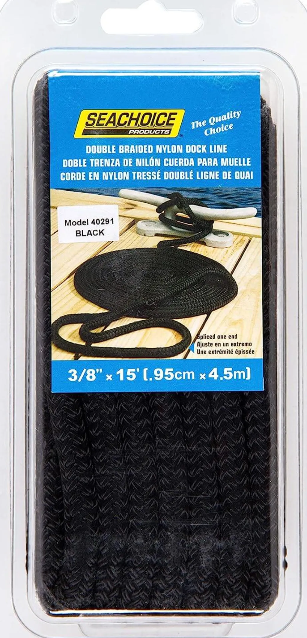 Double Braided Nylon Dockline 3/8" x 15'<Seachoice